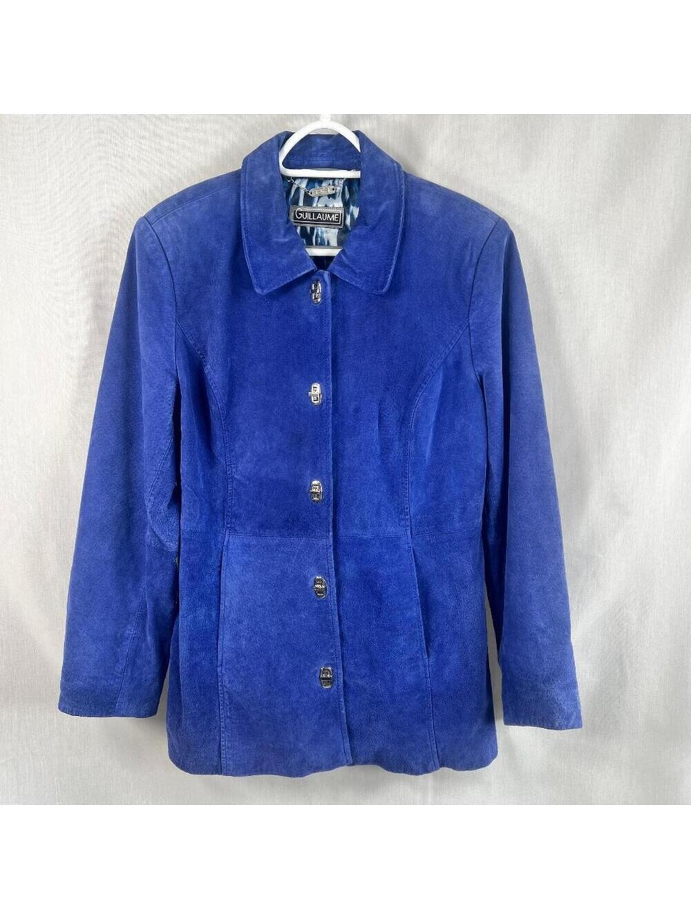 Vintage Leather Jacket Guillaume Women's Large Purple